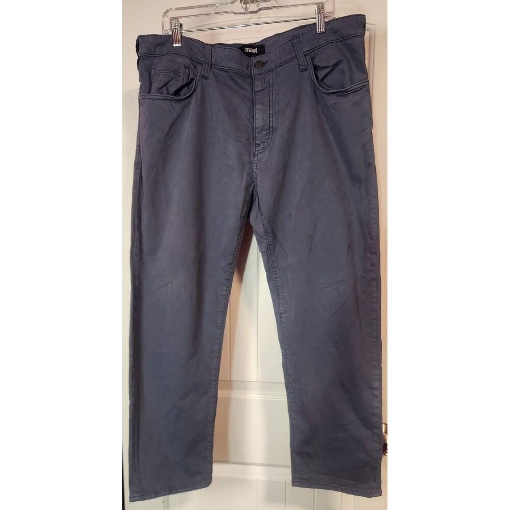 Mavi Zach Straight Leg Pants Mens 38x28 Blue Cotton Stretch